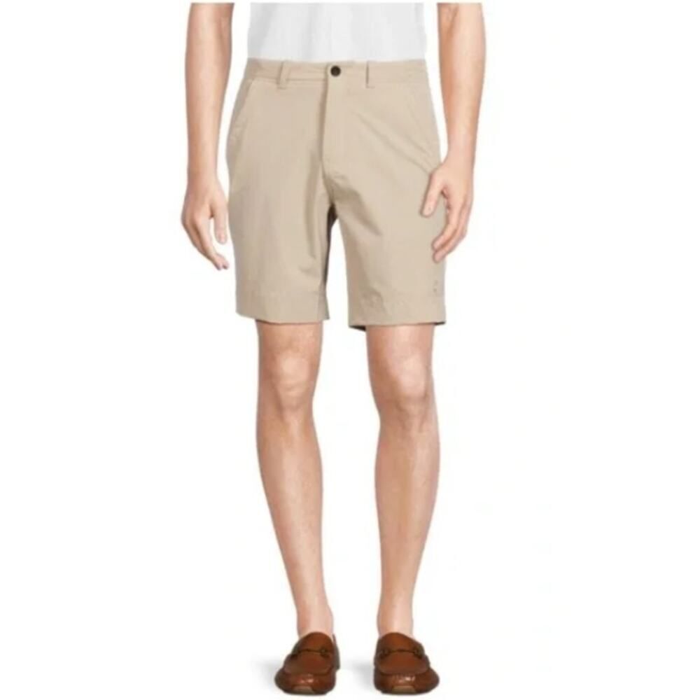 Brooks Brothers Golf Shorts Men's W30 Khaki 9" Flat Front Stretch NWT